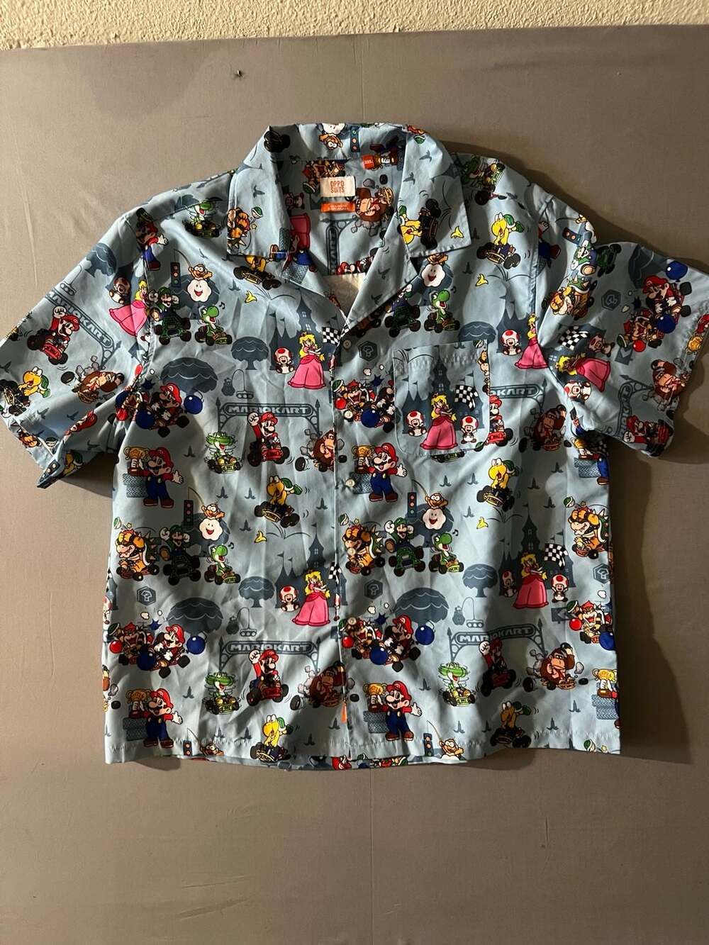 OppoSuits Super Mario Kart Allover Print Relaxed Fit Button-Up Shirt
